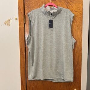 NWT Peter Millar Men's Gale Grey Stealth Performance Quarter-Zip Vest Size XXL